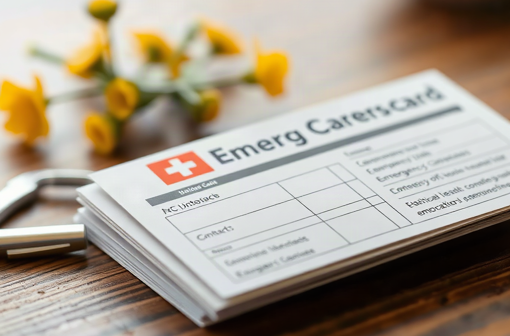 Emergency Carers Card Information to Include: Critical Details